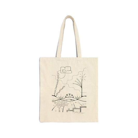 The World is Round - Utility Canvas Art Tote
