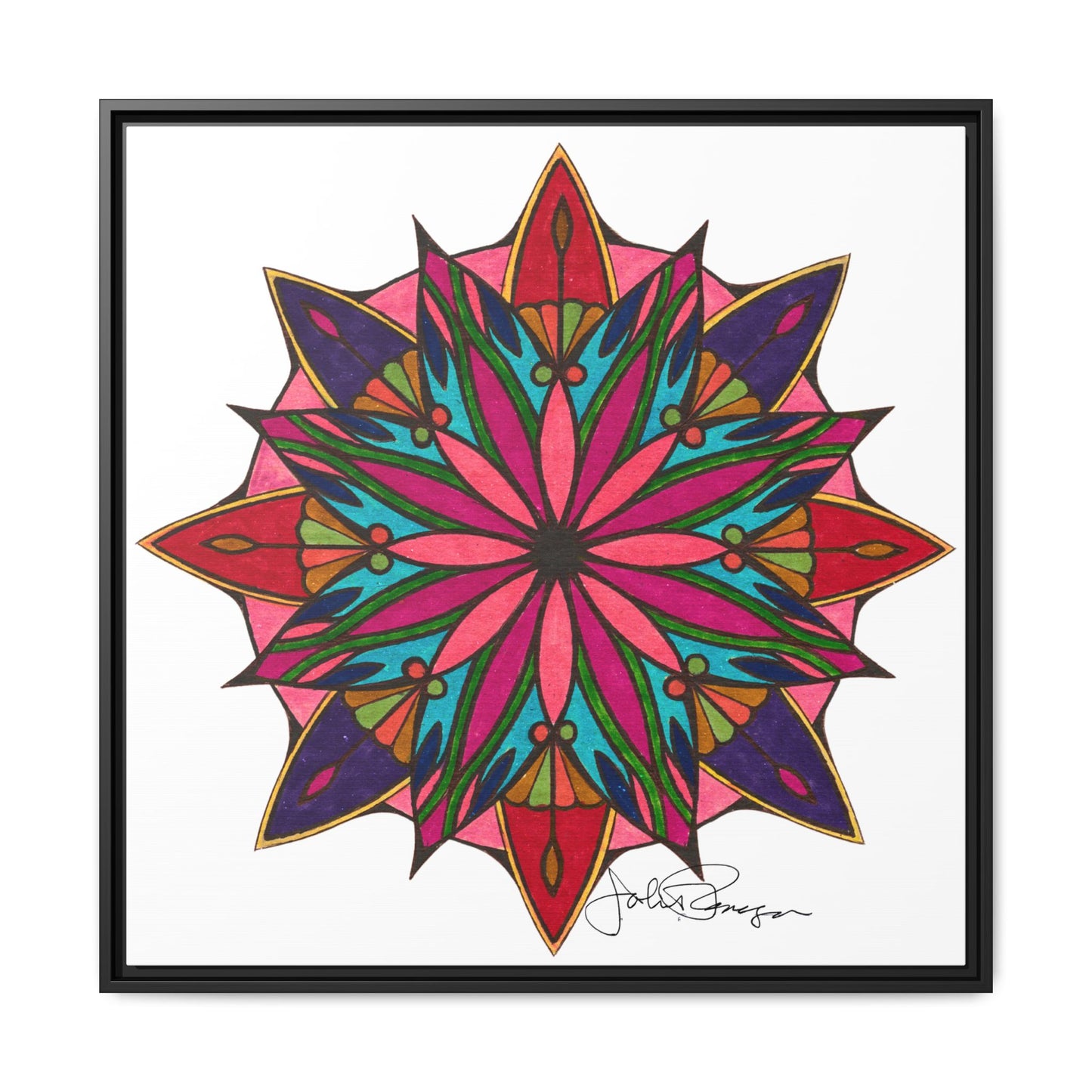 Premium Gallery Framed Matte Canvas | Moving Mandala