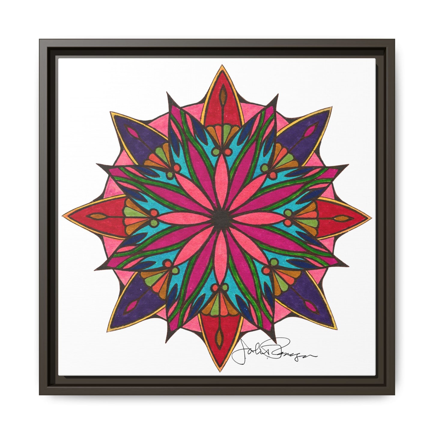 Premium Gallery Framed Matte Canvas | Moving Mandala