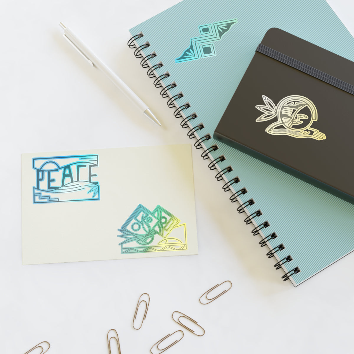 Custom Holographic & Matte Vinyl Sticker Sheets | Desert Peace & Harmony