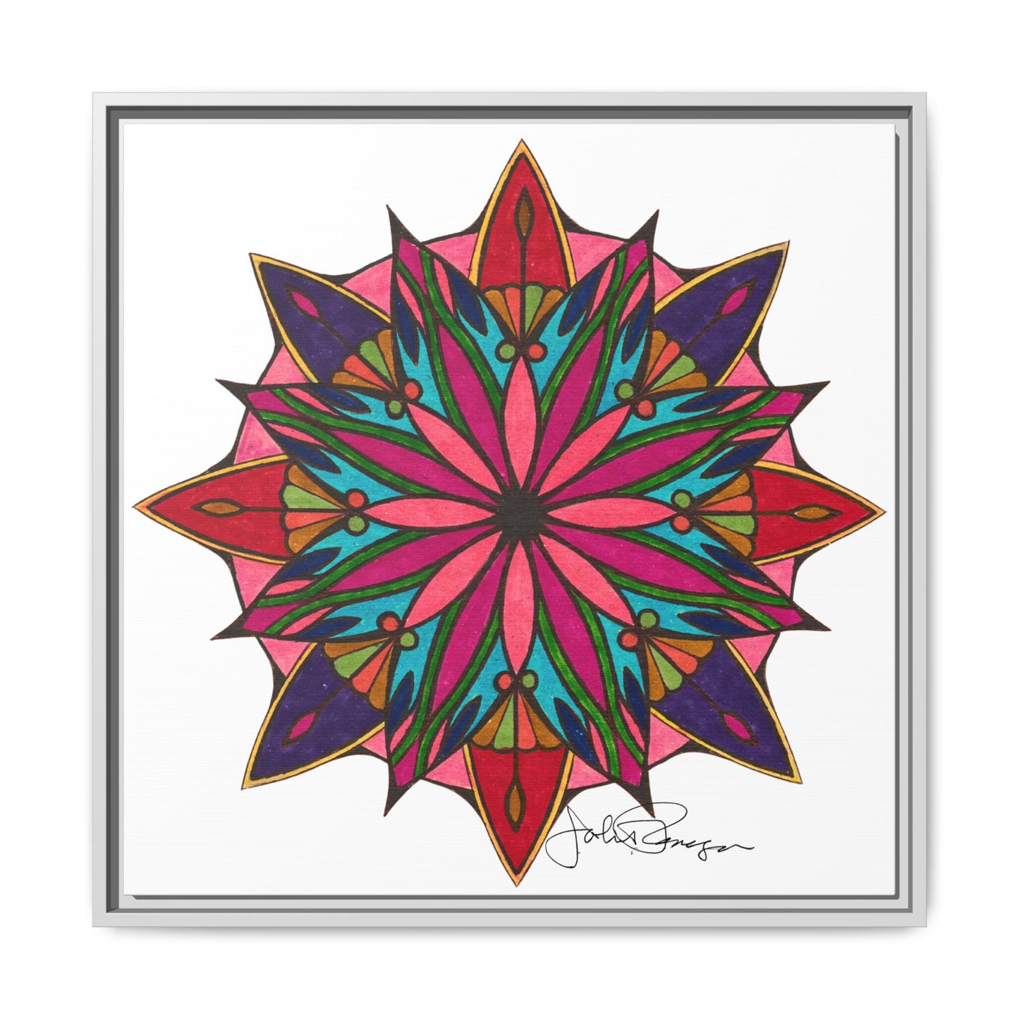 Premium Gallery Framed Matte Canvas | Moving Mandala