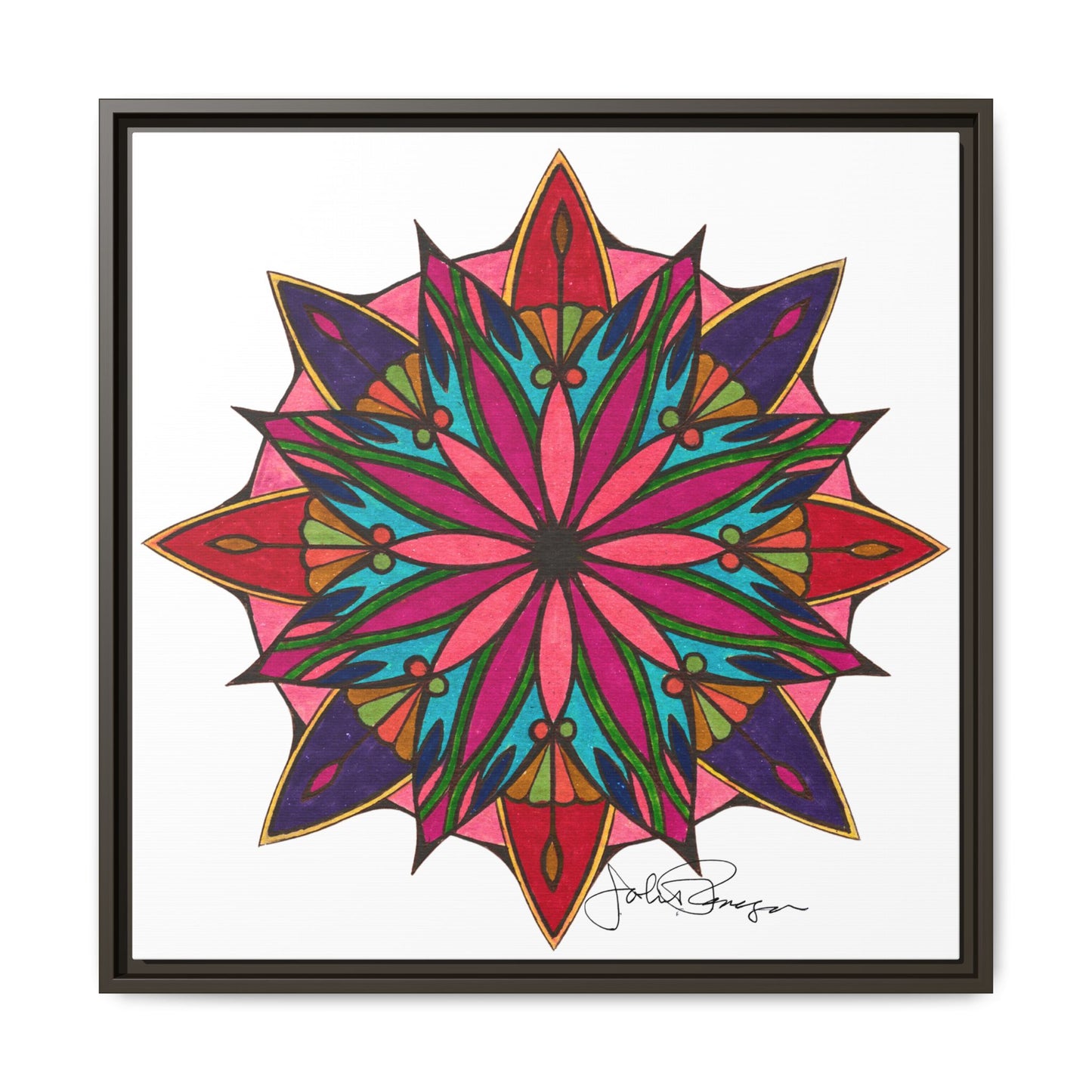 Premium Gallery Framed Matte Canvas | Moving Mandala
