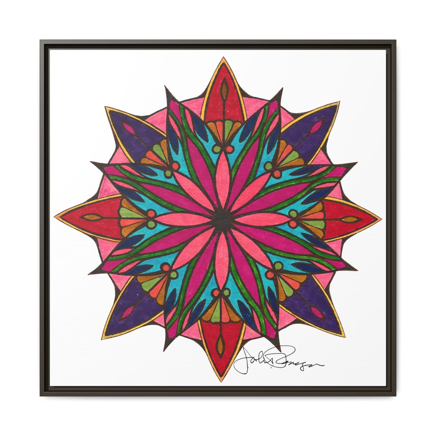 Premium Gallery Framed Matte Canvas | Moving Mandala