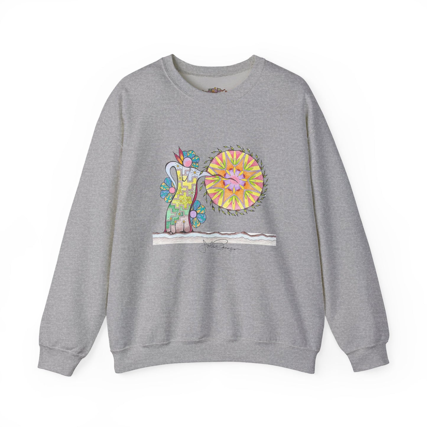 PowWow Drum - Pullover Sweatshirt Premium Wearable Art