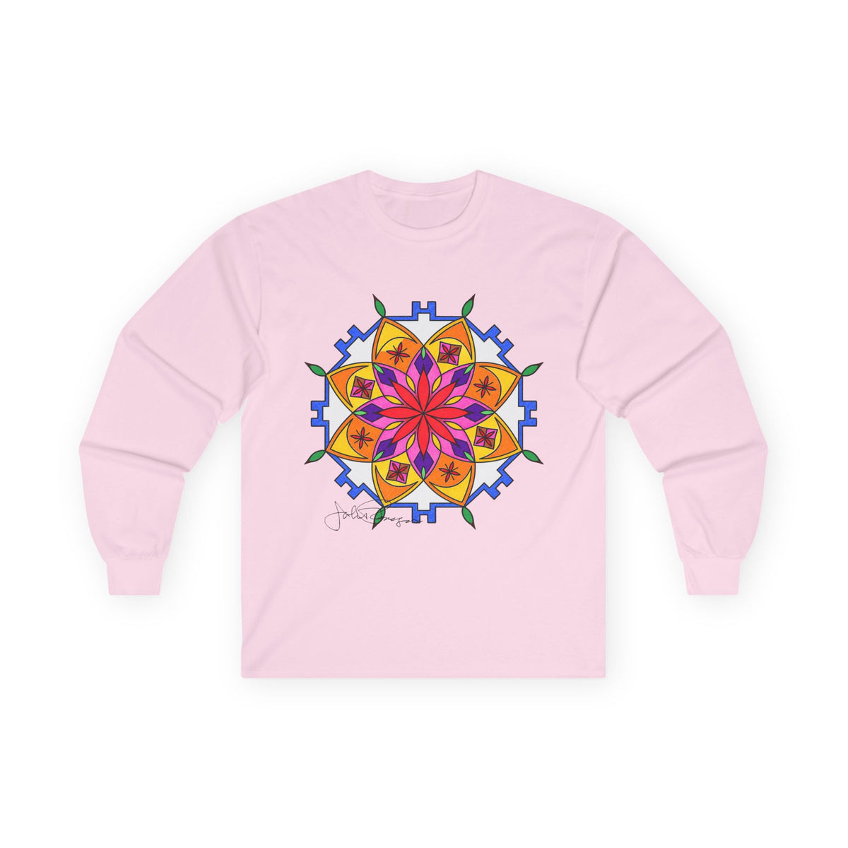 Premium Long Sleeve T-Shirt Wearable Art | Snow Mandala