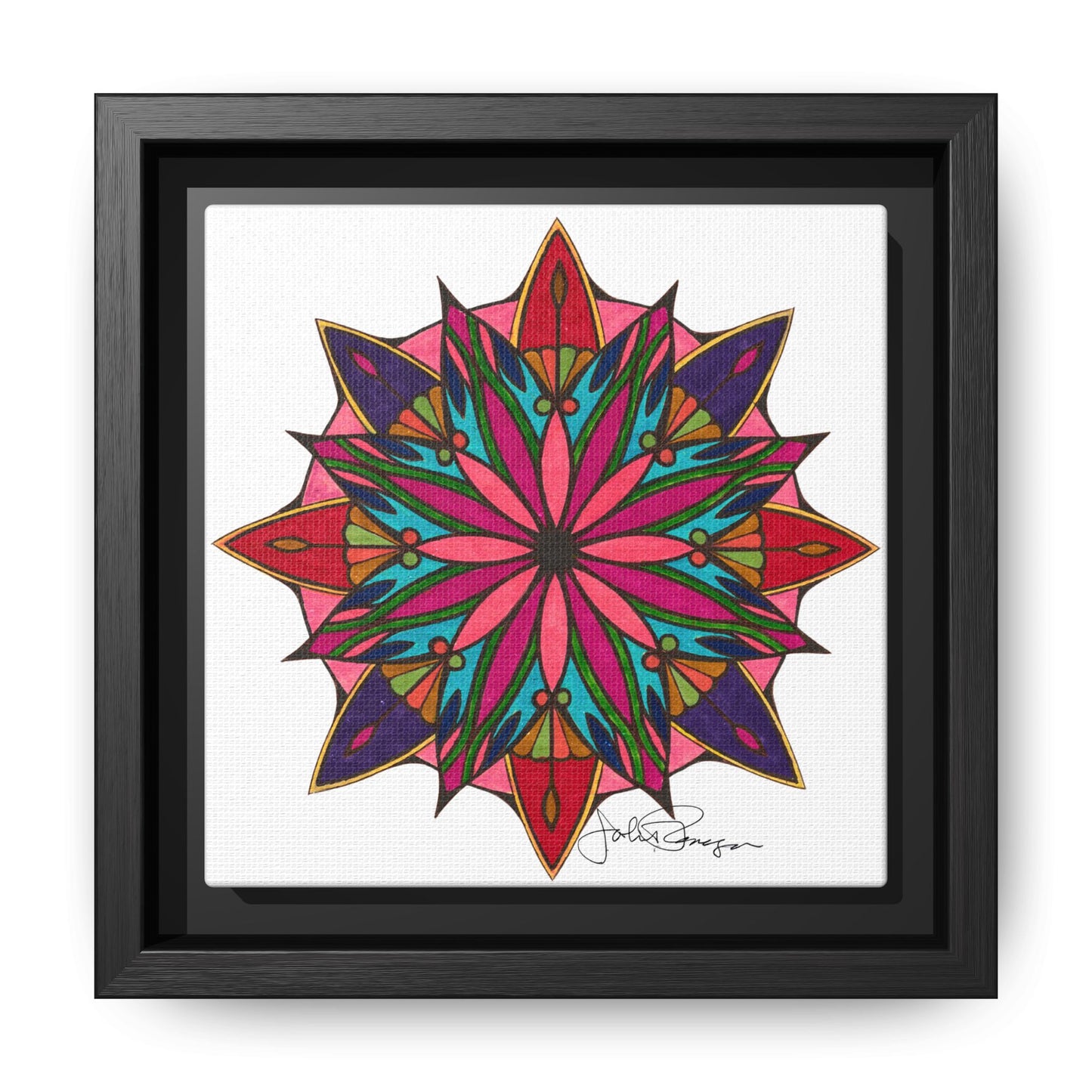 Premium Gallery Framed Matte Canvas | Moving Mandala