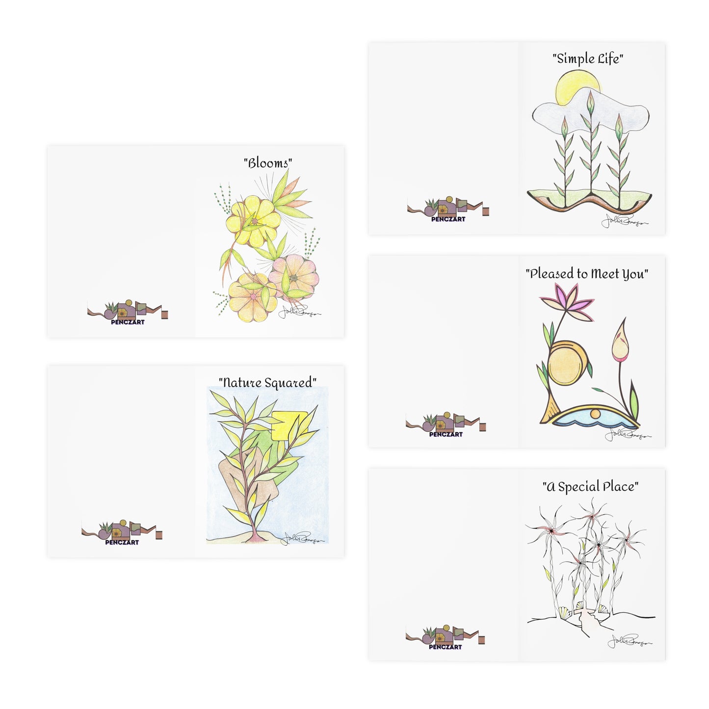 The Organic Horizons Note Card Set (5-Pack)