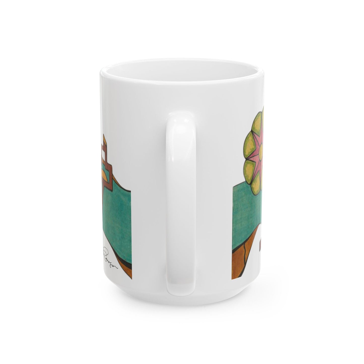 Garden by the River - Wrap-Around Premium Art Mug (11 oz & 15 oz)