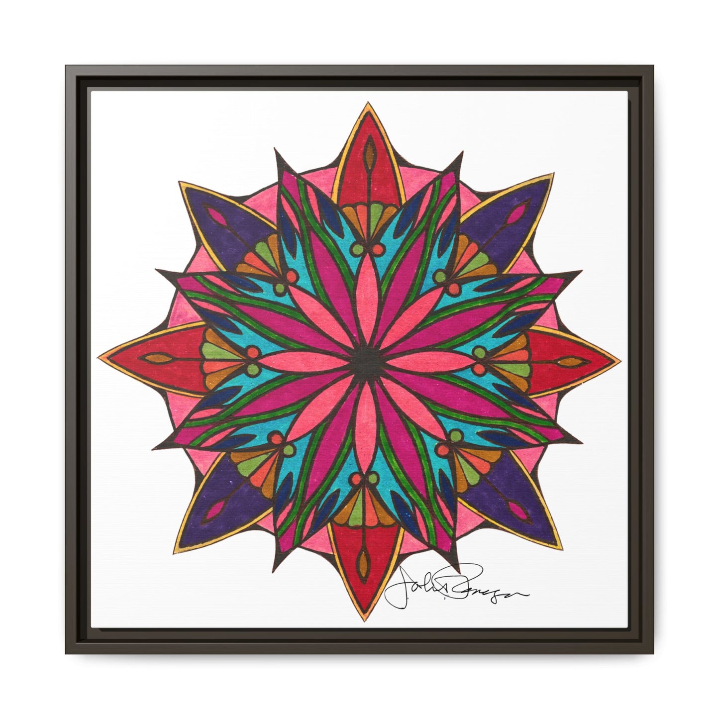 Premium Gallery Framed Matte Canvas | Moving Mandala