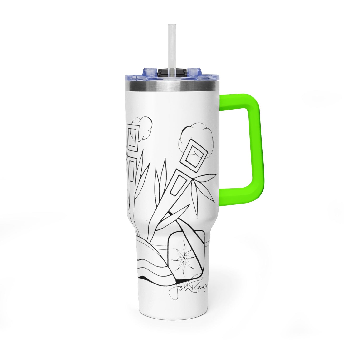 Riding the Turtle - Wrap-Around Art Tumbler (40 oz)