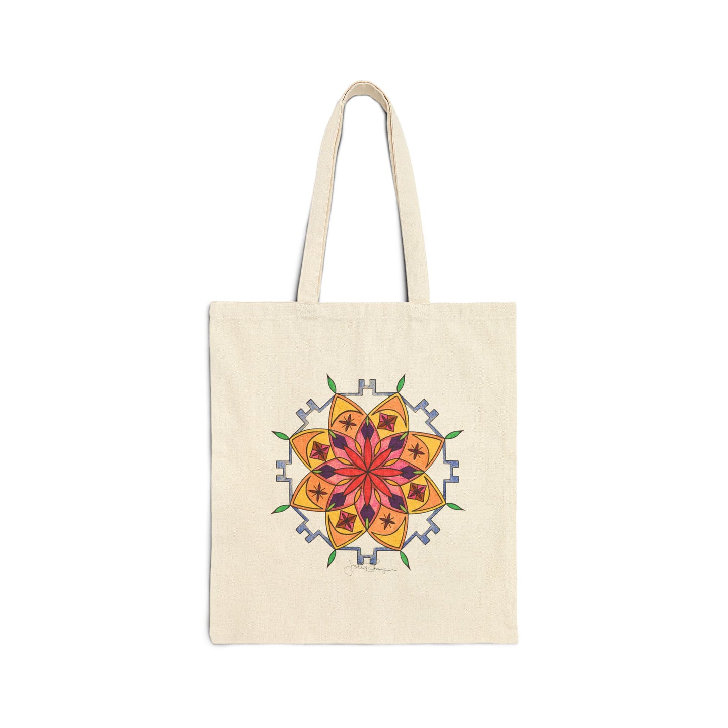 Snow Mandala - Utility Canvas Premium Art Tote