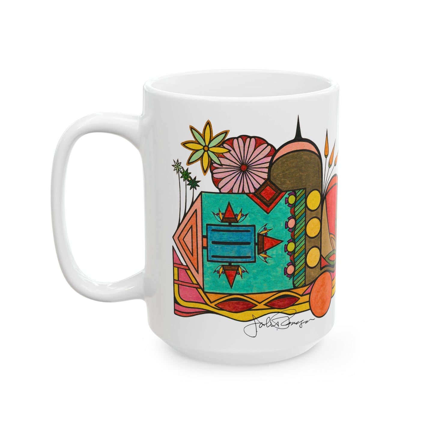 Controlling the Conversation - Wrap-Around Ceramic Art Mug