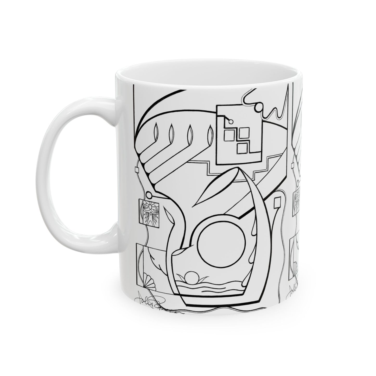 From the Heart -  Wrap-Around Ceramic Art Mug  (11oz/15oz)