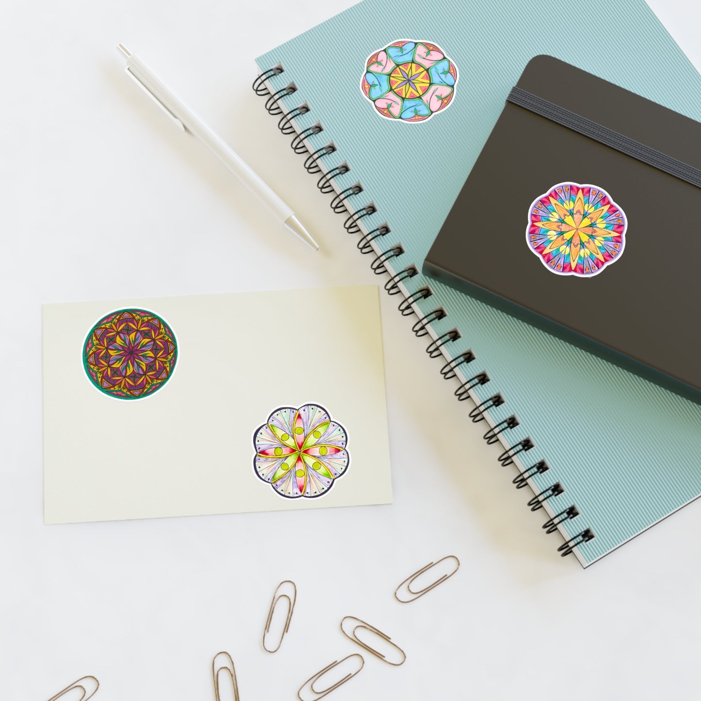 Mandala Collection 2 - Hand-Drawn Vinyl Sticker Pack