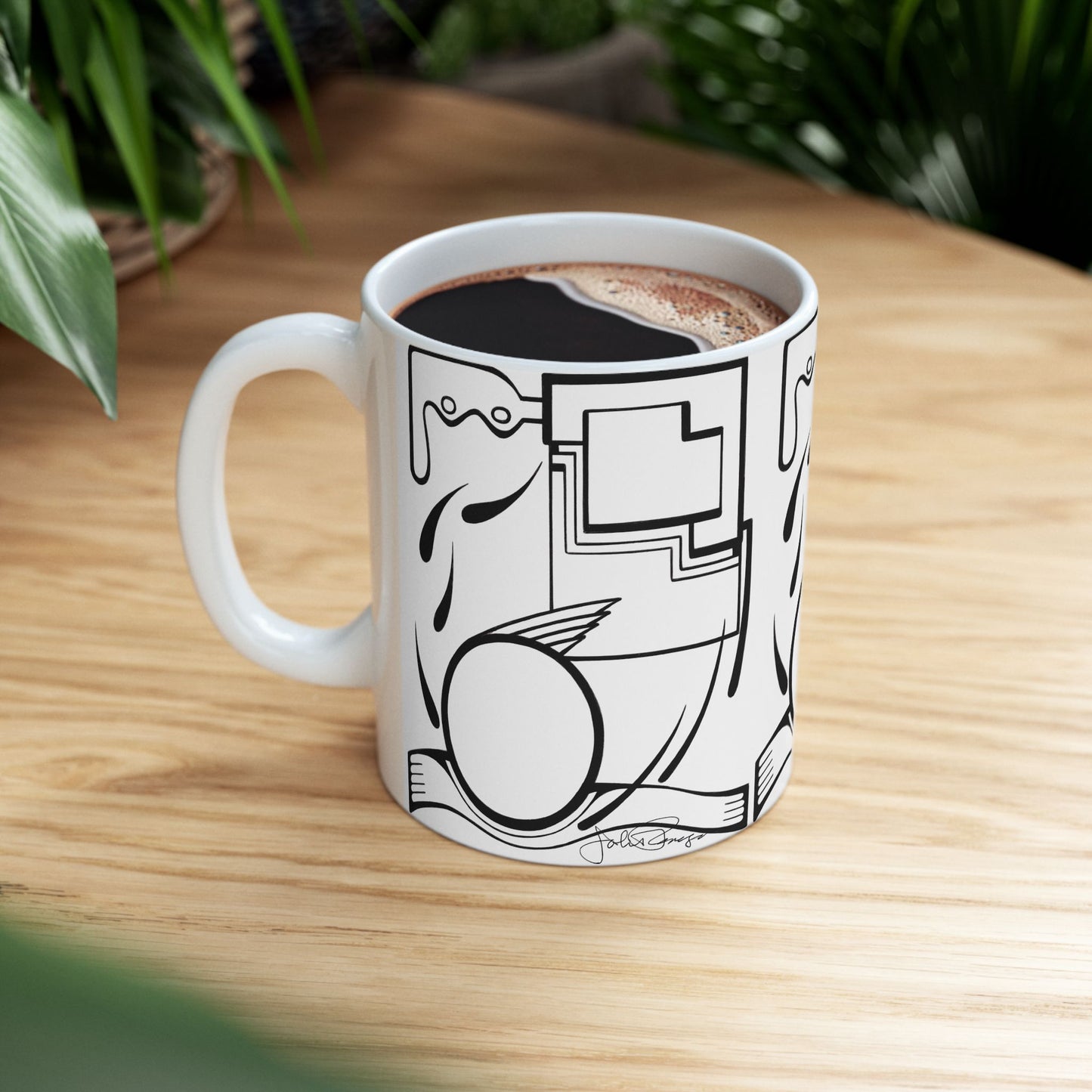Fleeing the Storm - Wrap-Around Ceramic Art Mug (11 oz & 15 oz)