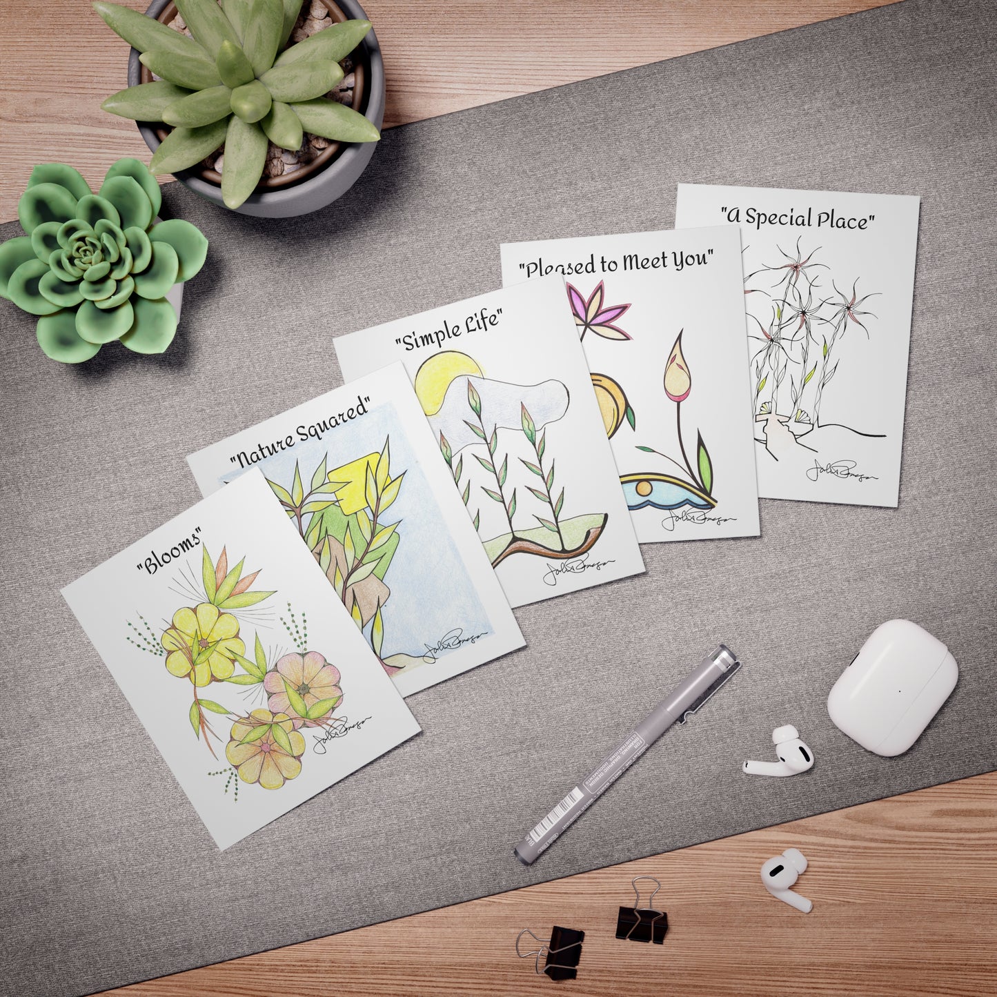 The Organic Horizons Note Card Set (5-Pack)