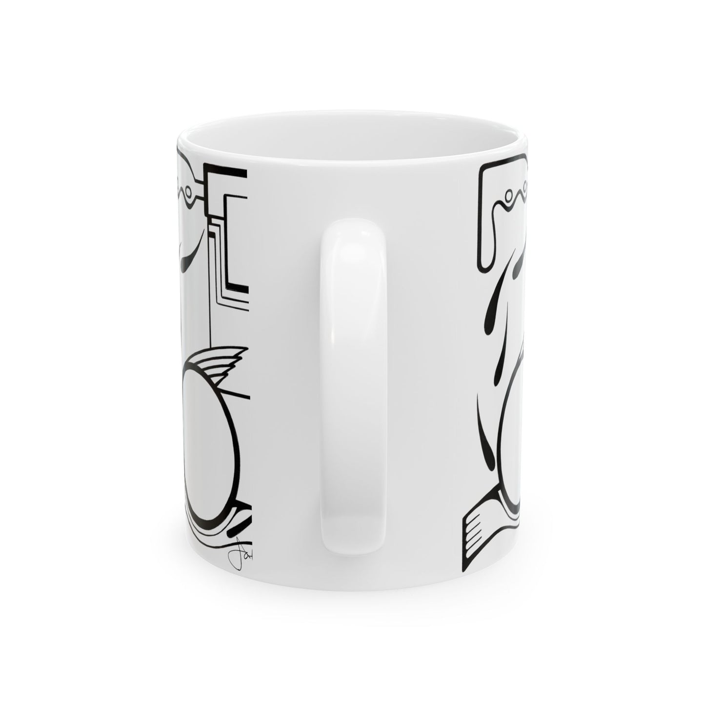 Fleeing the Storm - Wrap-Around Ceramic Art Mug (11 oz & 15 oz)