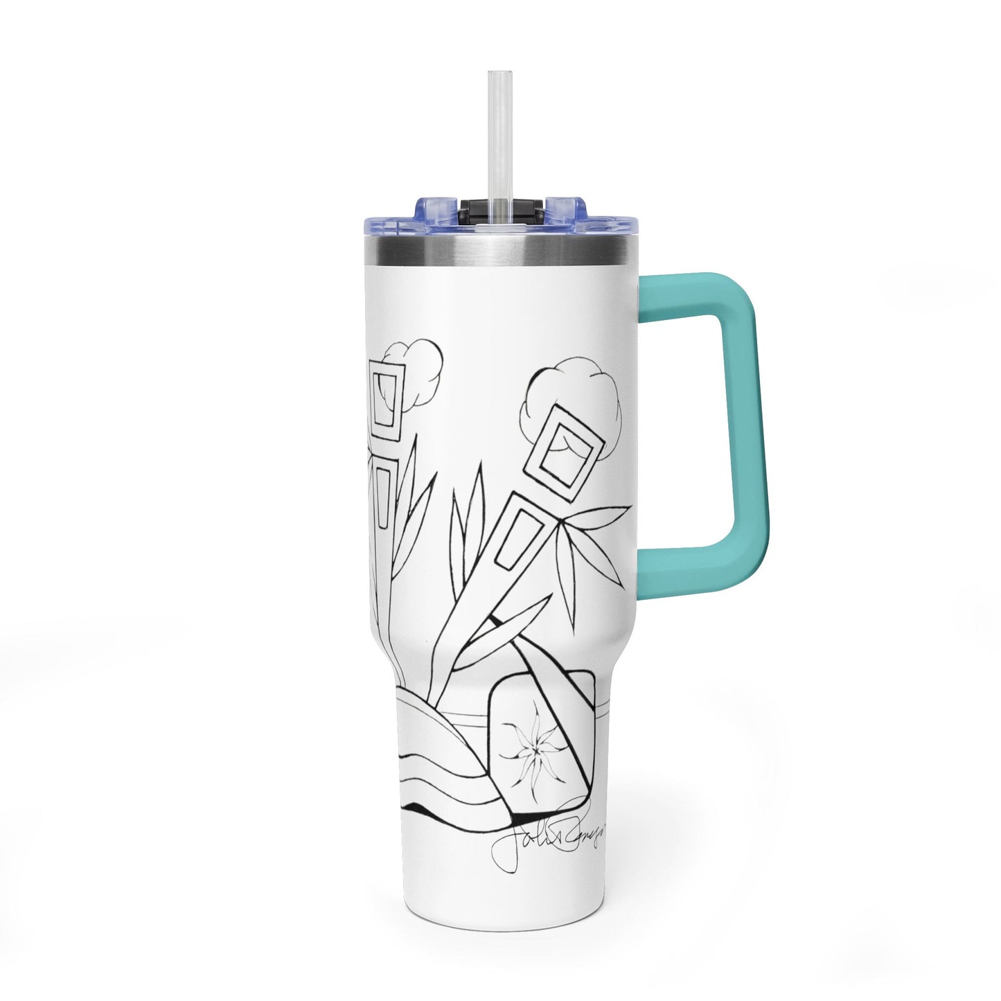 Riding the Turtle - Wrap-Around Art Tumbler (40 oz)