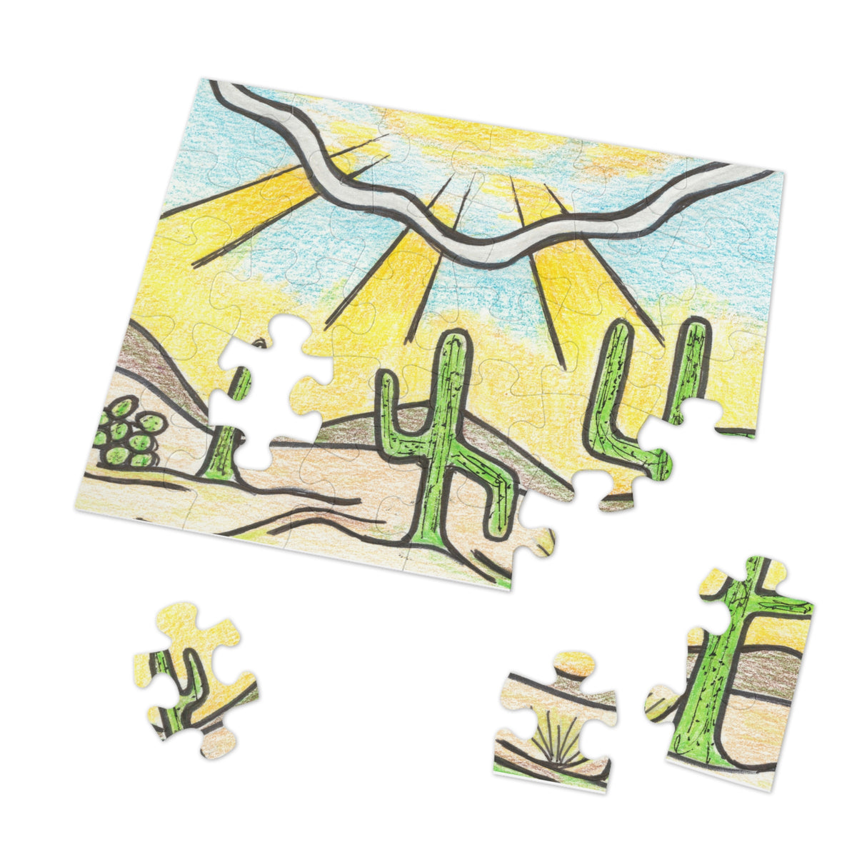 Premium Art Jigsaw Puzzle with Tin | Saguaro