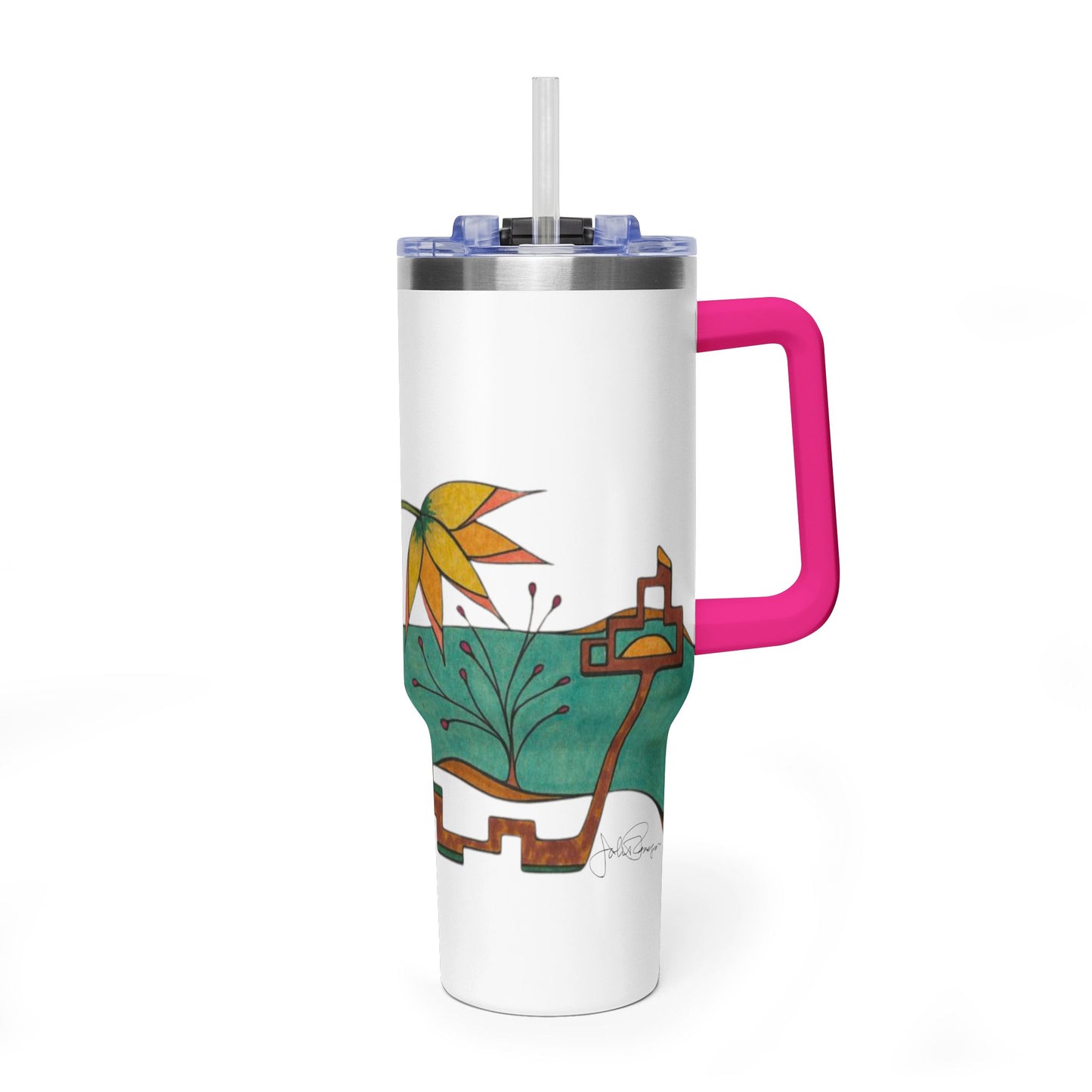 Garden by the River - Wrap-Around Premium Art Tumbler (40 oz)