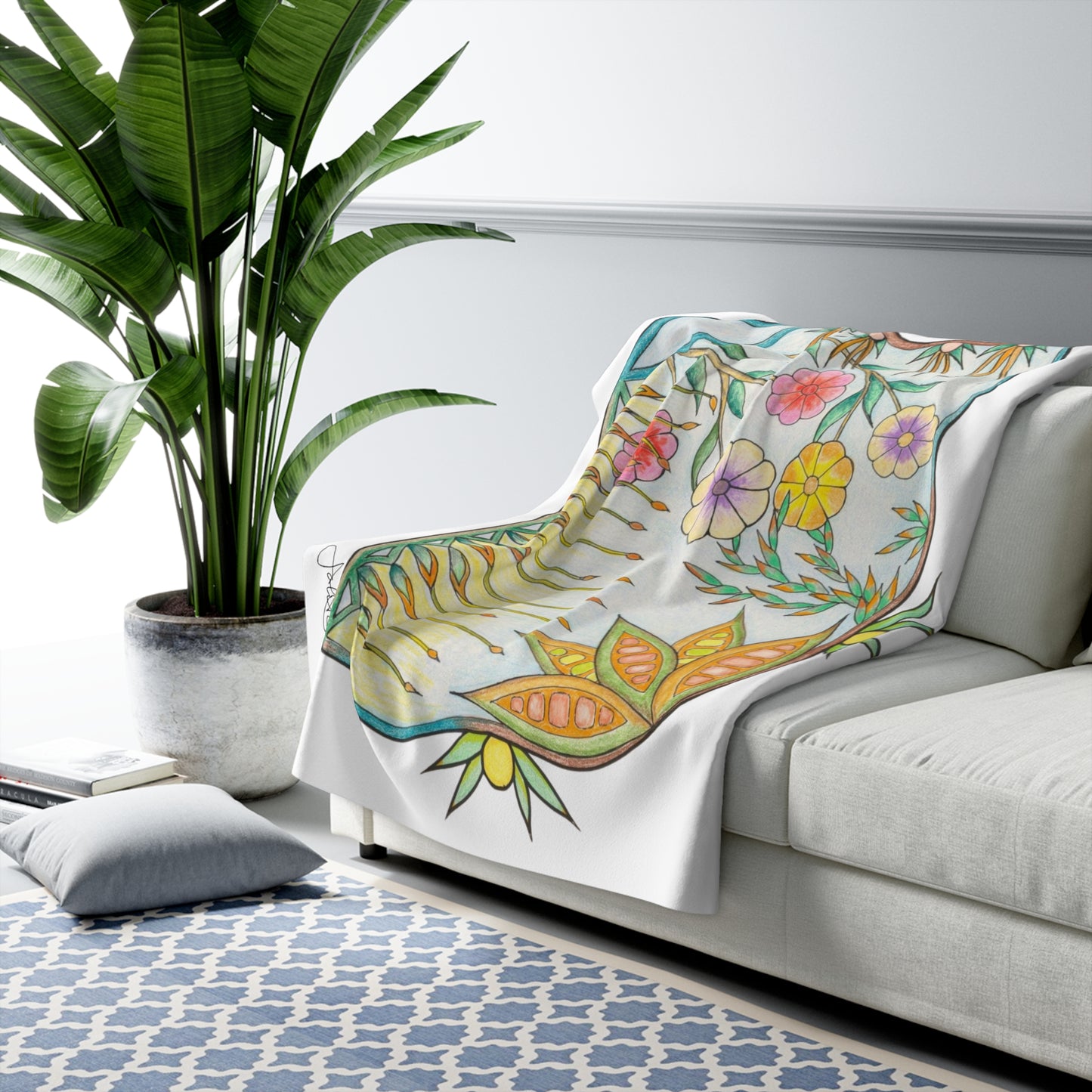 Feel the Breeze - Sherpa Fleece Blanket
