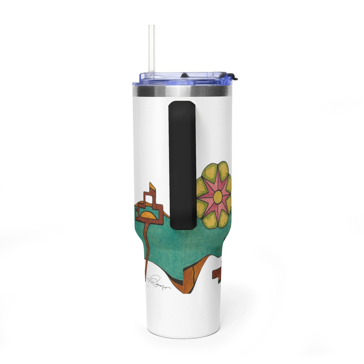 Garden by the River - Wrap-Around Premium Art Tumbler (40 oz)