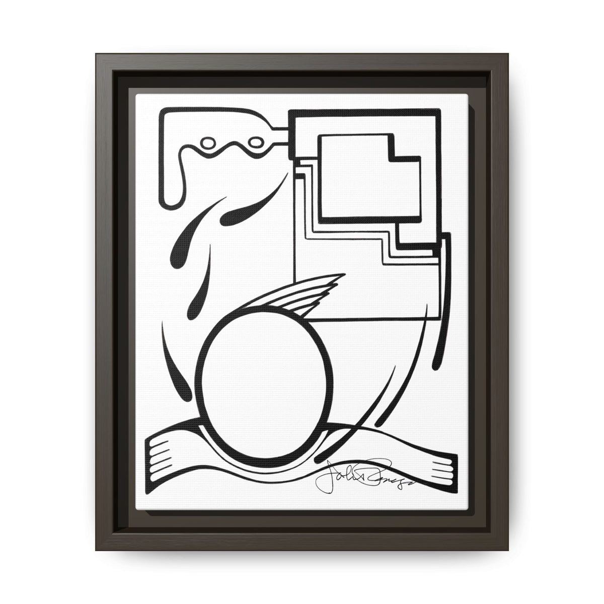 Premium Gallery Framed Matte Canvas | Fleeing the Storm