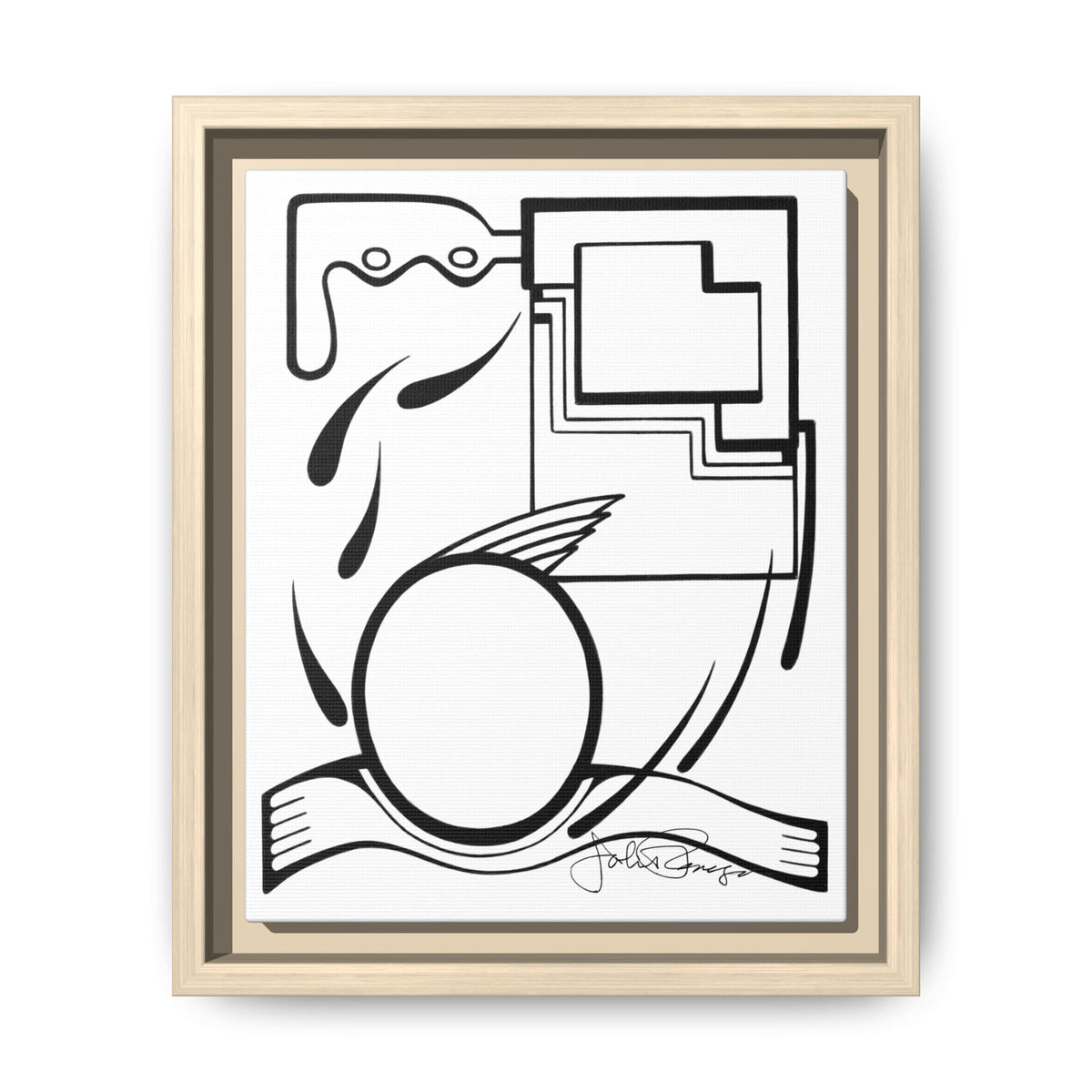 Premium Gallery Framed Matte Canvas | Fleeing the Storm