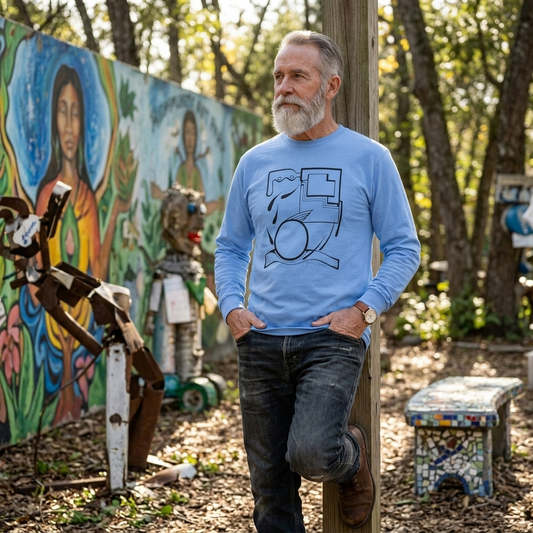 Premium Long Sleeve T-Shirt Wearable Art | Fleeing the Storm