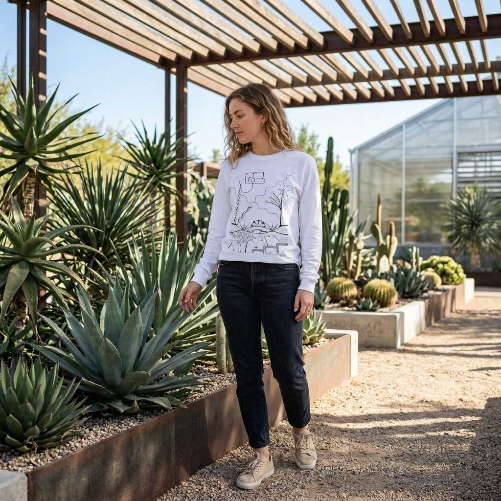 Premium Long Sleeve T-Shirt Wearable Art | The World is Round