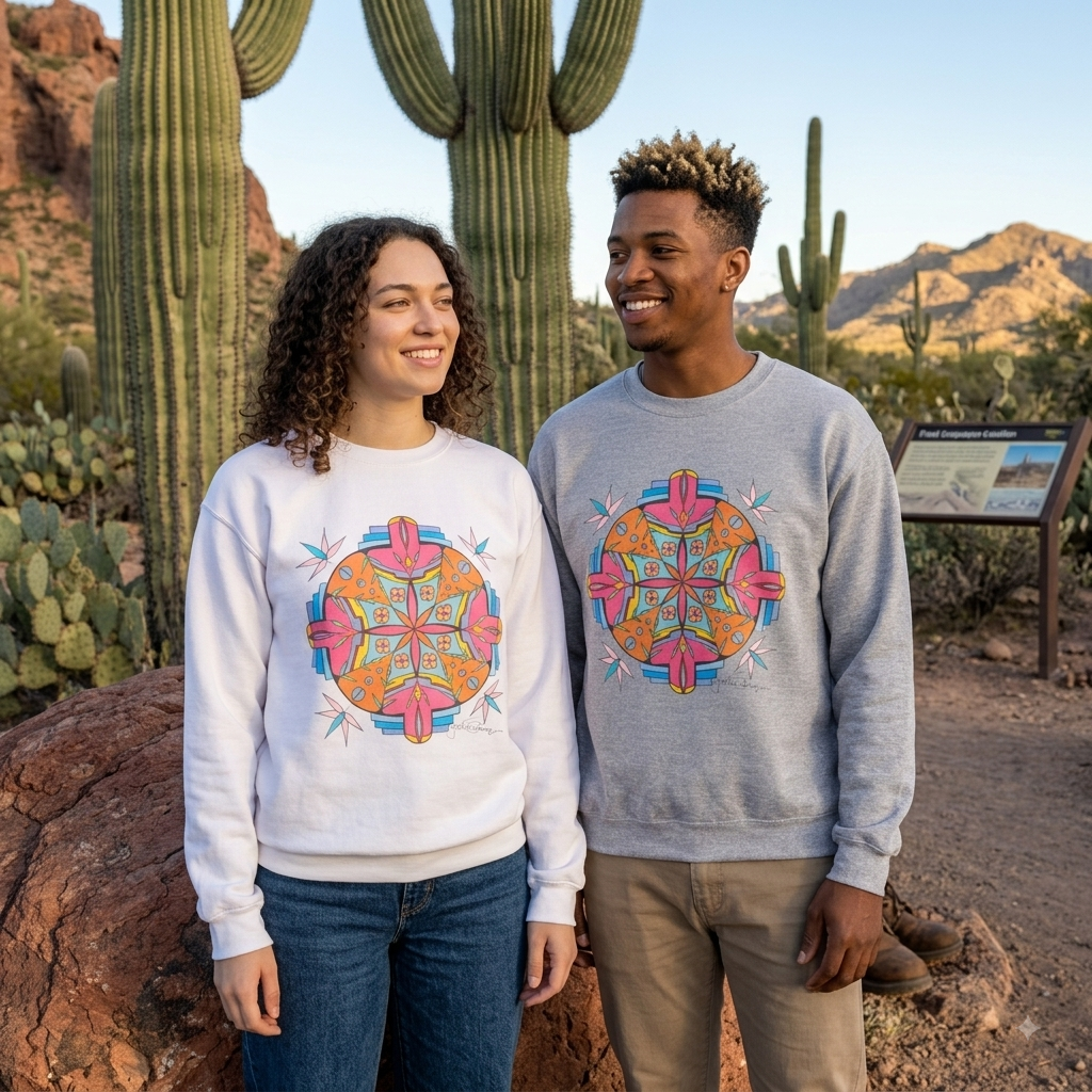 Premium Pullover Sweatshirt Wearable Art | Break Out Mandala