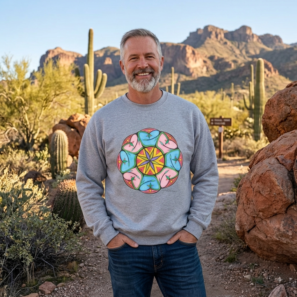 Premium Pullover Sweatshirt Wearable Art | Heaven's Gate Mandala