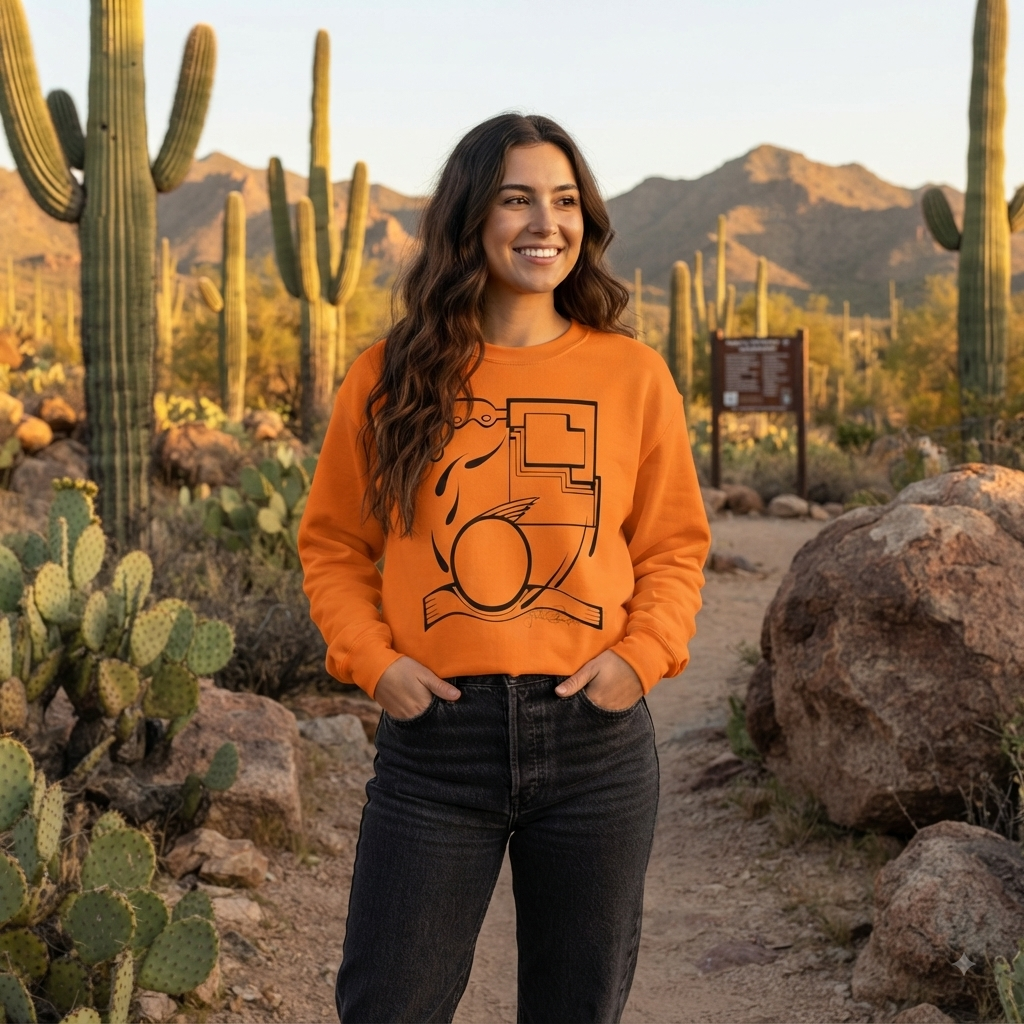 Premium Pullover Sweatshirt Wearable Art | Fleeing the Storm