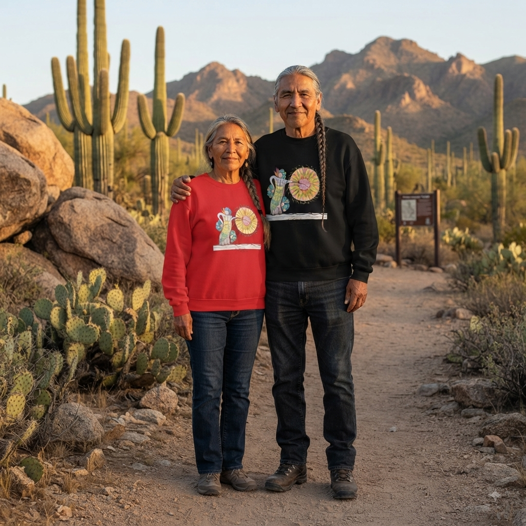 Premium Pullover Sweatshirt Wearable Art | Pow Wow Drum