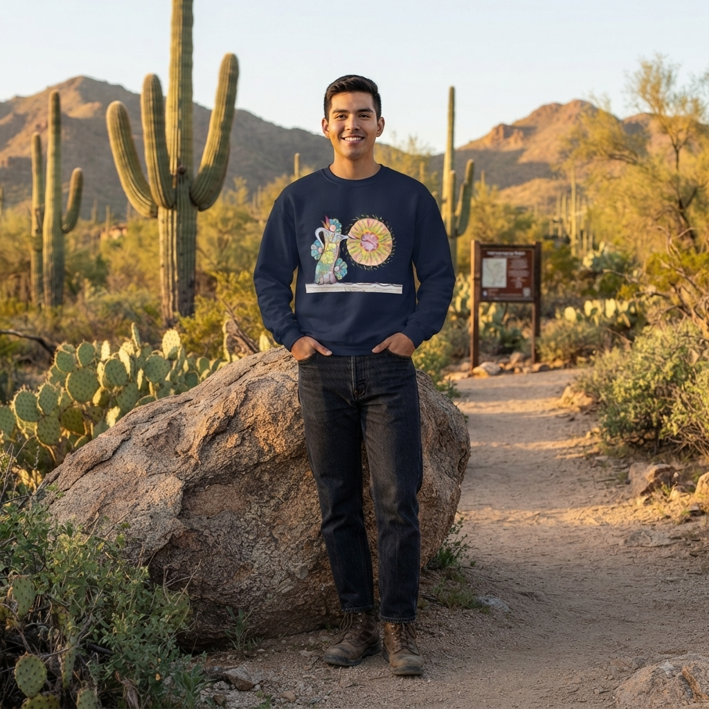 Premium Pullover Sweatshirt Wearable Art | Pow Wow Drum