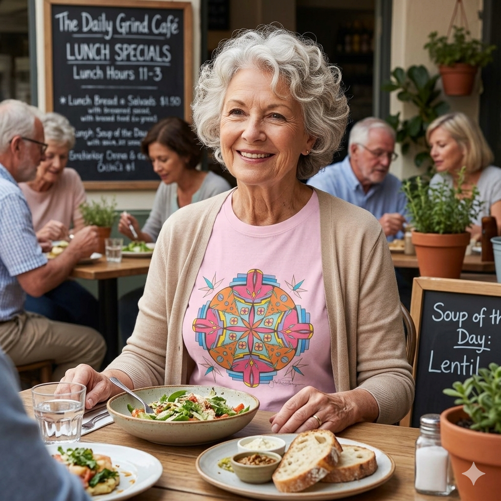 Premium Short Sleeve T-Shirt Wearable Art | Breaking Out Mandala