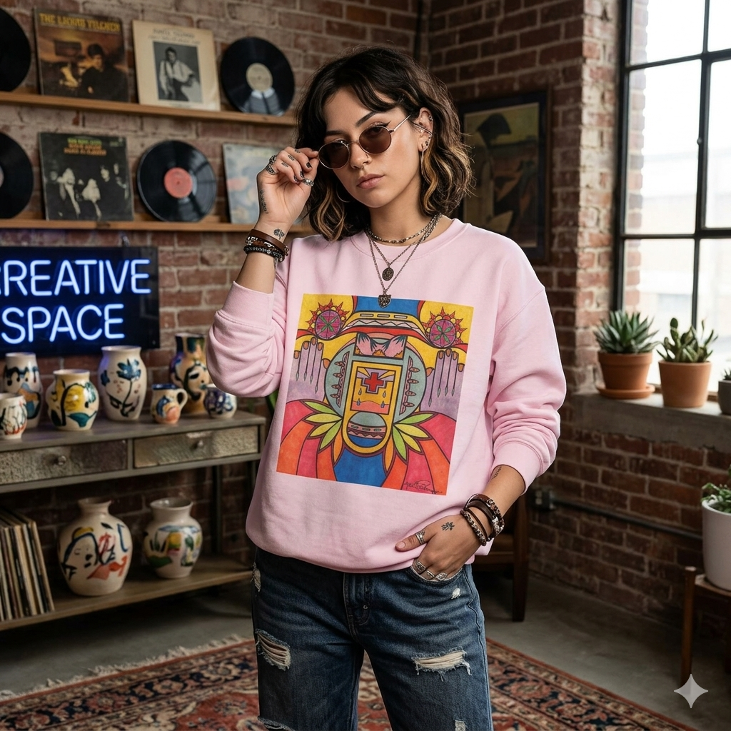 Premium Pullover Sweatshirt Wearable Art | Hands