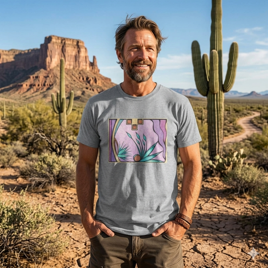 Premium Short Sleeve T-Shirt Wearable Art | Deep Purple Visions