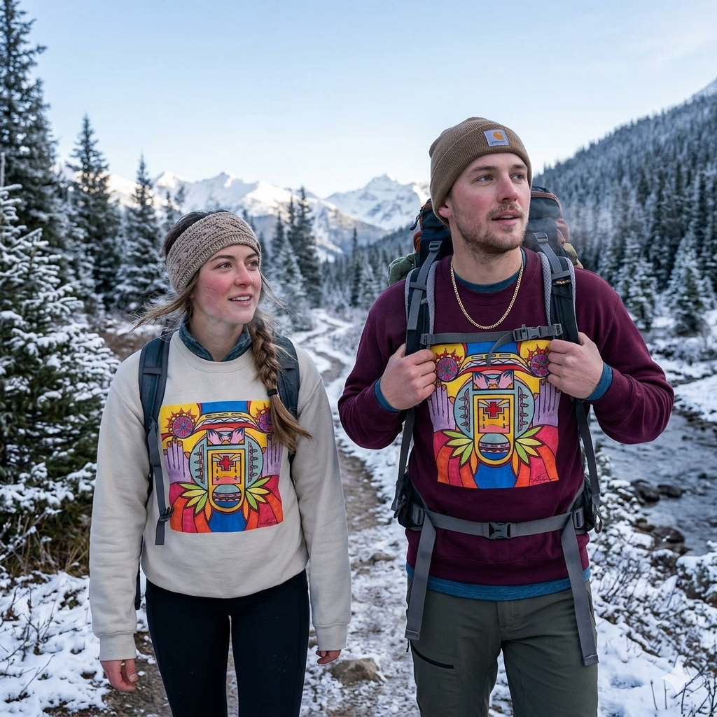 Premium Pullover Sweatshirt Wearable Art | Hands